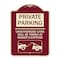 Signmission Private Parking Unauthorized Cars Will Towed Owners Expense Alum Sign, 18" L, 24" H, BU-1824-23268 A-DES-BU-1824-23268 - alternate 1